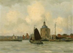 A View Of The Dromedaris, Enkhuizen, As Seen From The Ijsselmeer