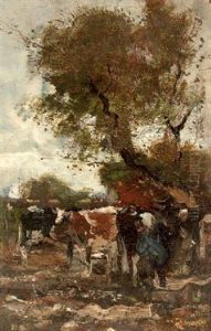 Melkbocht: Milking Time by Willem George Frederik Jansen