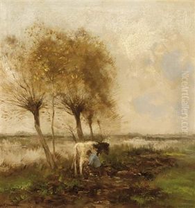 Milking Time by Willem George Frederik Jansen