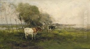 Milking Time by Willem George Frederik Jansen