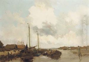 Activities Along The River by Willem George Frederik Jansen