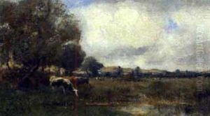 Country Scene With Cows Country Scene With Cows