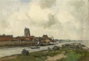 A View Of Woudrichem by Willem George Frederik Jansen