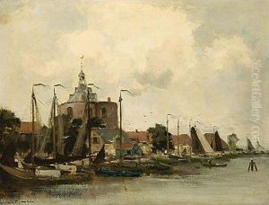 A View Of The Dromedaris, Enkhuizen by Willem George Frederik Jansen