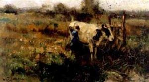 Milking Time by Willem George Frederik Jansen
