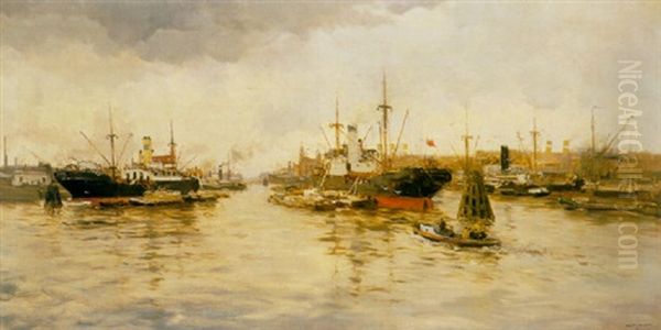 A View Of Rotterdam Harbour With The Holland-america Line In The Distance - view 1