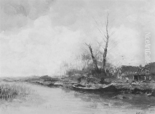Polderlandschap Met Rechts Een Boerderij - view 1