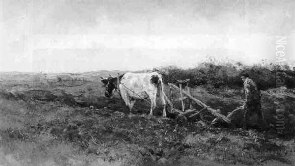 A Peasant Ploughing The Fields - view 1