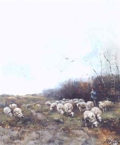 Watching The Flock by Willem George Frederik Jansen