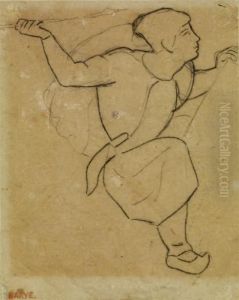 Etude Pour Un Cavalier Brandissant Une Lance by Antoine-louis Barye