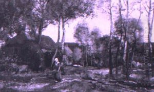 A Forest Clearing With A Figure by Willem George Frederik Jansen