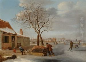 Winter Landscape With Skaters Winter Landscape With Skaters