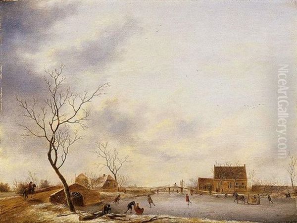 A Winter Landscape With Skaters - view 1