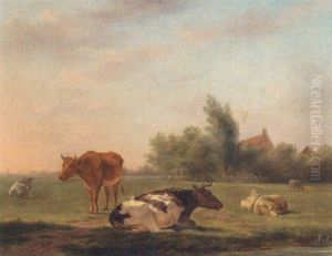 Cattle And Sheep In A Landscape Cattle And Sheep In A Landscape