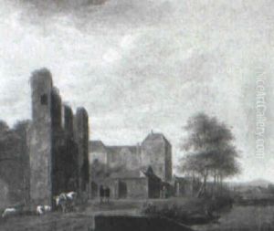 Landscape With Cattle And Figures Near Ruins Landscape With Cattle And Figures Near Ruins