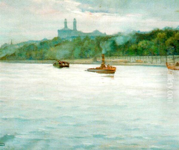 Vapeurs Sur La Seine En 1900 - view 1