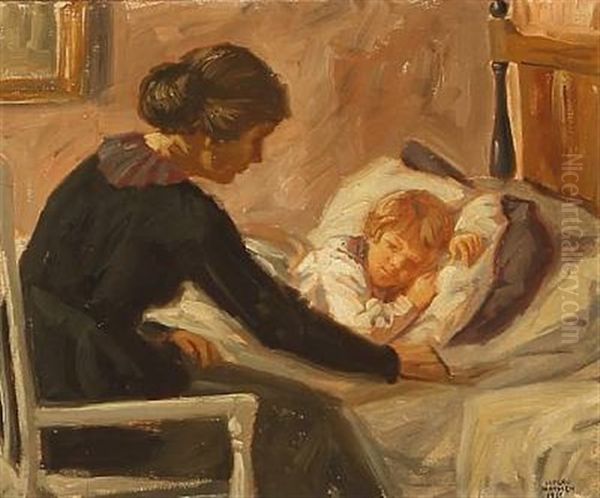A Mother Puts Her Son To Bed - view 1
