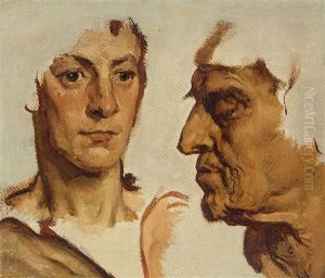 Study Of Two Heads by Peter Janssen