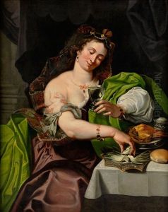 La Zingara - Junge Dame Mit Weinglas Und Artischocken