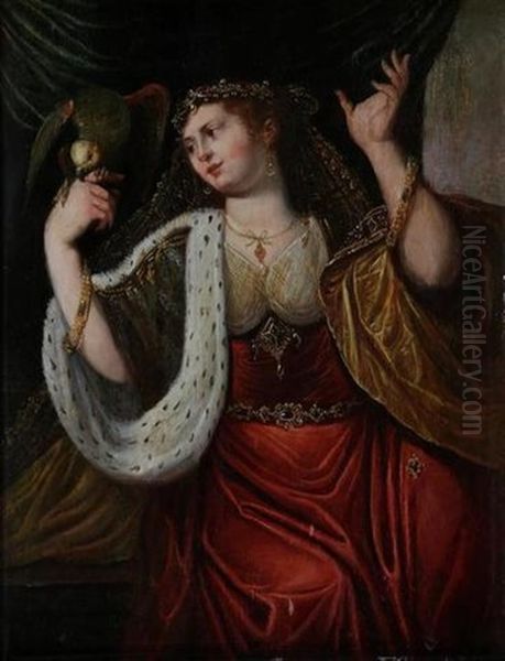 Femme Au Perroquet : Allegorie Du Toucher - view 1