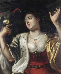 An Allegory Of Touch - A Parrot Pecking A Woman's Finger
