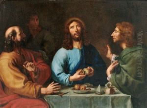 Abendmahl In Emmaus by Abraham Janssens