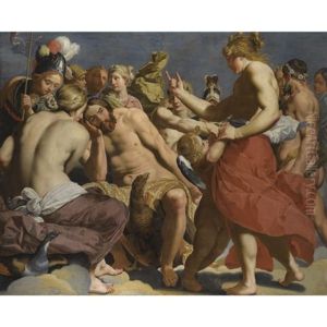 Jupiter Rebuked By Venus On Mount Olympus