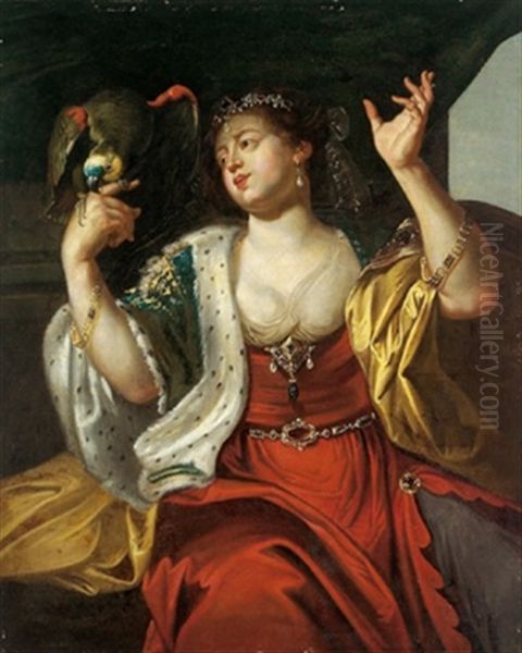 Dame Mit Einem Papagei: Allegorie Des Gefuhls - view 1