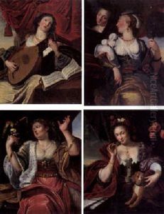 Vier Allegorien Der Sinne by Abraham Janssens
