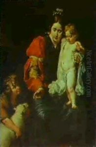 The Mdaonna And Child With The Infant Saint John The Baptist The Mdaonna And Child With The Infant Saint John The Baptist