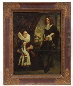 Portrait Of A Family At Window by Hieronymous (Den Danser) Janssens