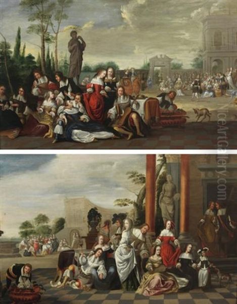 Scenes Courtoises (pair) - view 1