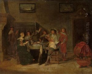 Elegant Company Making Merry In An Interior Elegant Company Making Merry In An Interior