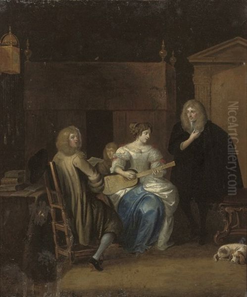 Elegant Company Making Music In An Interior - view 1