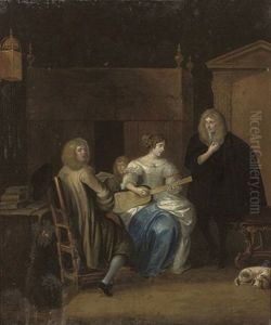 Elegant Company Making Music In An Interior