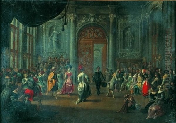 Scene De Bal Dans Un Interieur Avec Un Sultan Entrant Dans La Danse - view 1