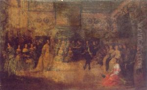King Charles Ii And The Princess Of Orange At A Ball Given At The Hague The Night Before His Return To England In 1660