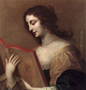 A Young Lady Reading A Book by Hieronymous (Den Danser) Janssens