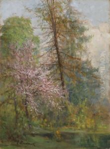 Coppia Di Paesaggi by Licinio Barzanti