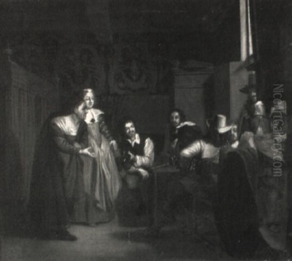 Gesellschaft In Einem Renaissanceinterieur - view 1