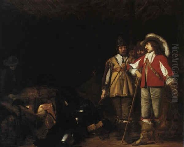 A Soldier And A Cavalier In A Stable - view 1