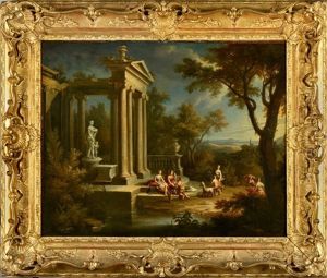 Bacchus Et Ariane Au Pied Du Temple De L'amour
