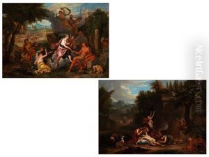 Venus Betrauert Den Tod Des Schonen Adonis Sowie Der Hirte Paris Uberreicht Der Aphrodite Den Goldenen Apfel by Victor Honore Janssens
