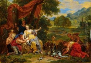 Diana Und Ihre Nymphen Ruhend Nach Der Jagd Diana Und Ihre Nymphen Ruhend Nach Der Jagd