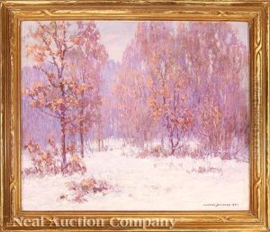 Impressionist Winter Landscape by Alfred Jansson