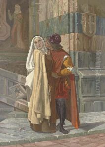 A Roman Micromosaic Panel Depicting Abelard And Heloise by Biagio Barzotti