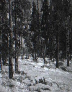 Winter Pine Forest by Alfred Jansson