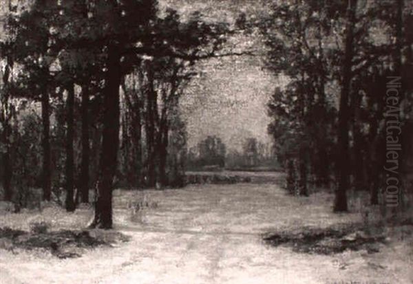 Twilight In Winter Woods by Alfred Jansson
