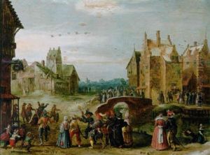A Carnival Procession In A Village Street On Shrove Tuesday
