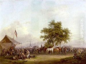 Buntes Treiben Auf Einem Pferdemarkt by Philipp Janz